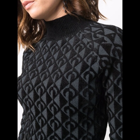 Marine Serre Moon Jacquard Roll Neck Jumper - Picture 2 of 5